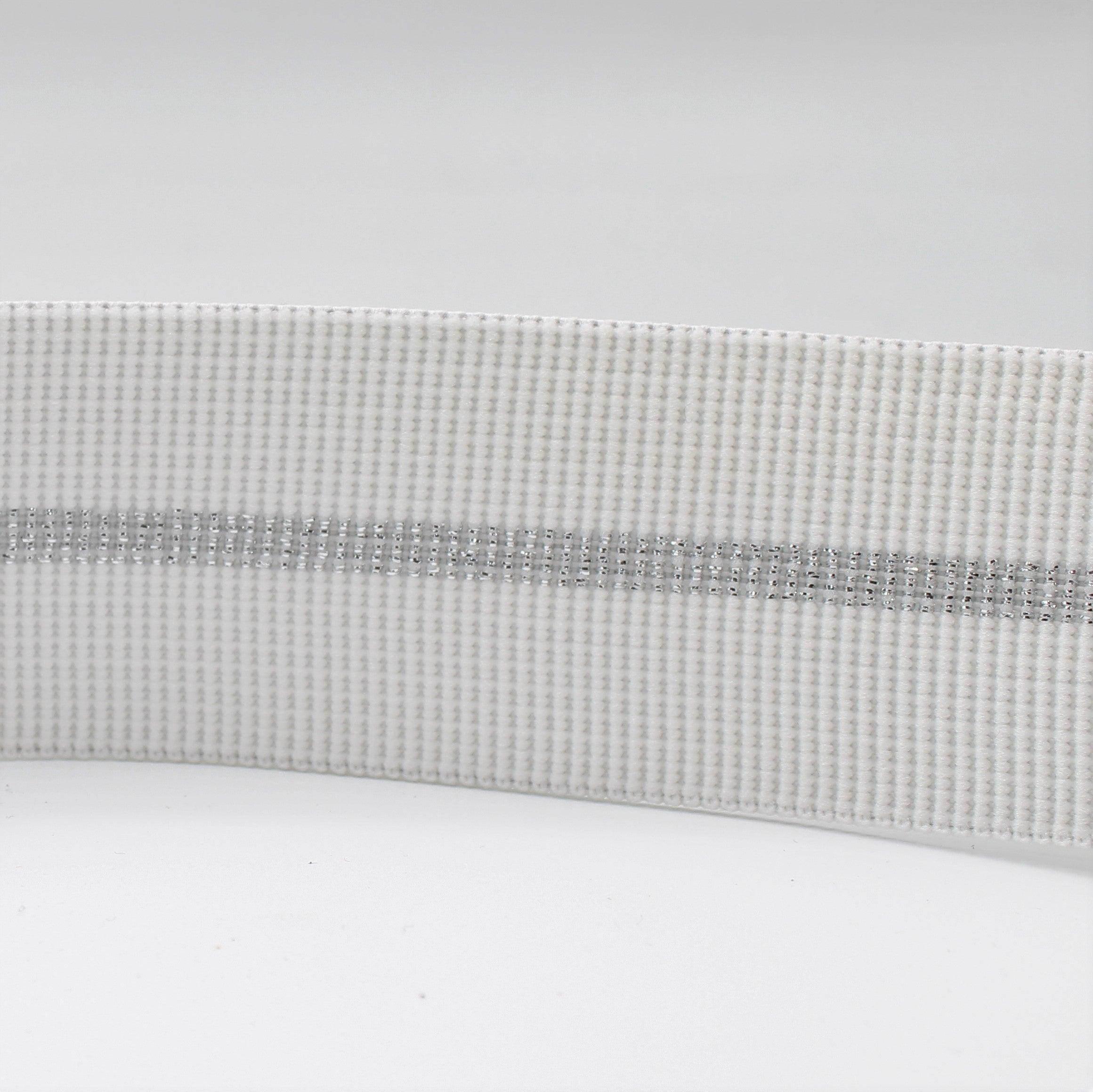 5 meters Striped Lurex Elastic 50mm - ACCESSOIRES LEDUC BV