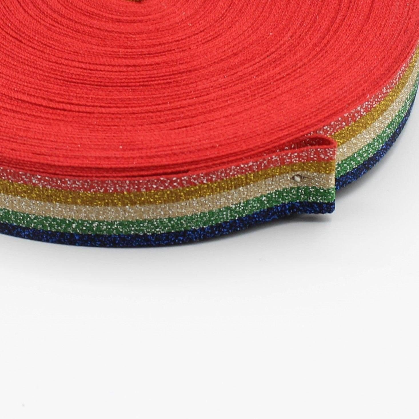 25 M Lurex Rainbow Ribbon 20mm - ACCESSOIRES LEDUC BV