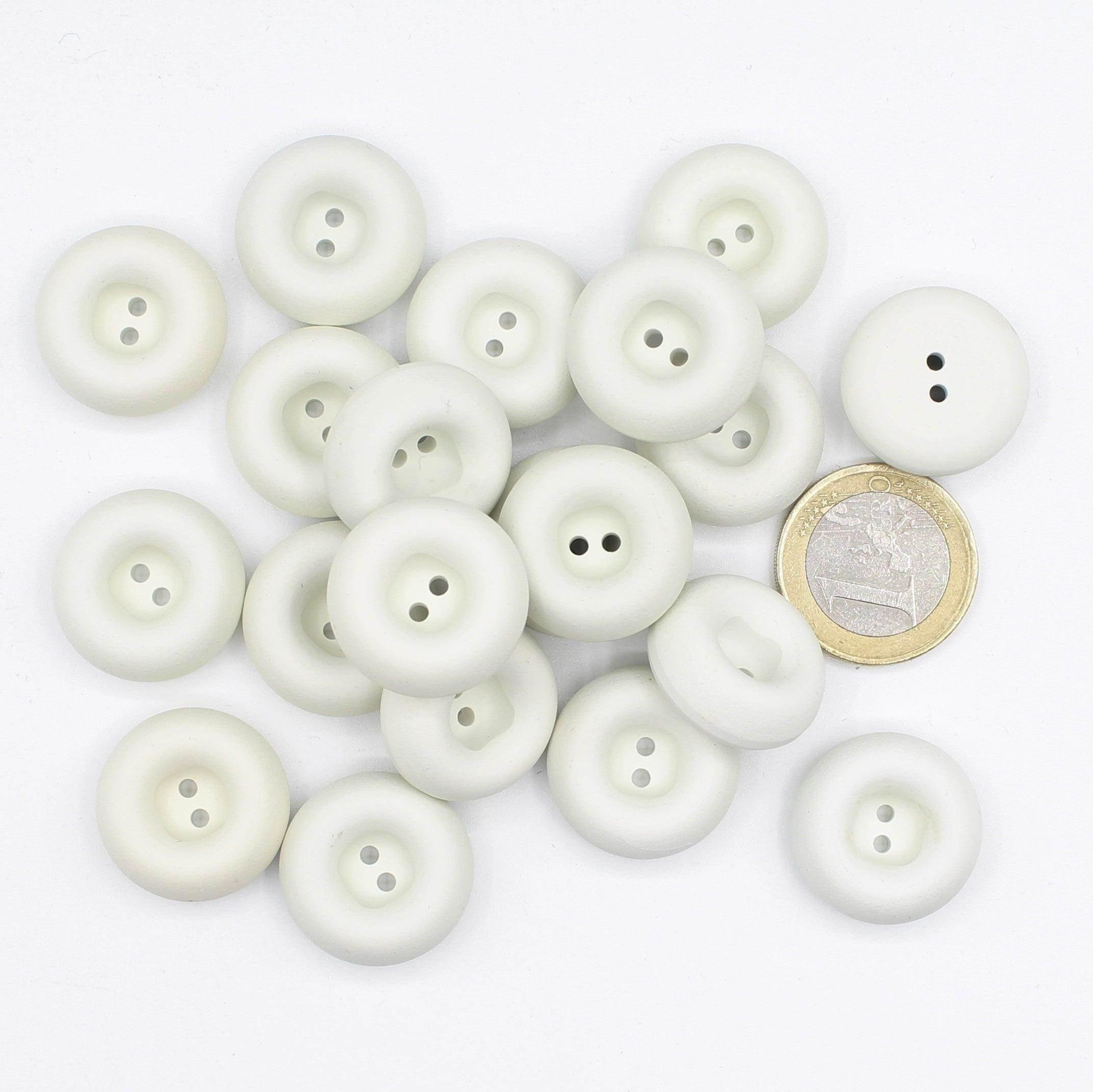 Polyester Grey Hollow Stone Button 2 holes #KP24009 - ACCESSOIRES LEDUC BV