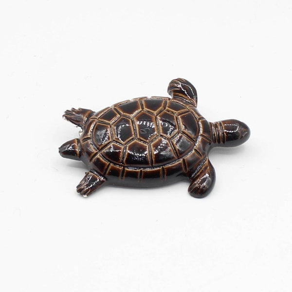 Turtle Wooden Brooches with Safety Pin 50mm - ACCESSOIRES LEDUC BV