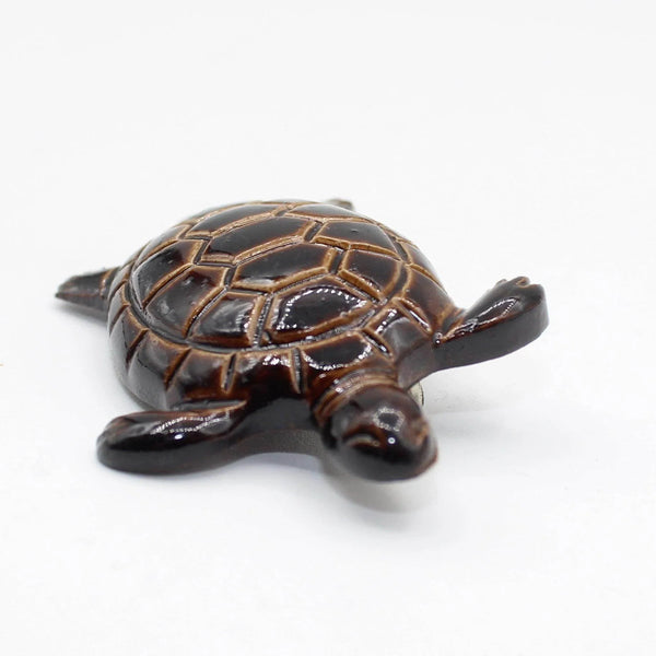 Turtle Wooden Brooches with Safety Pin 50mm - ACCESSOIRES LEDUC BV
