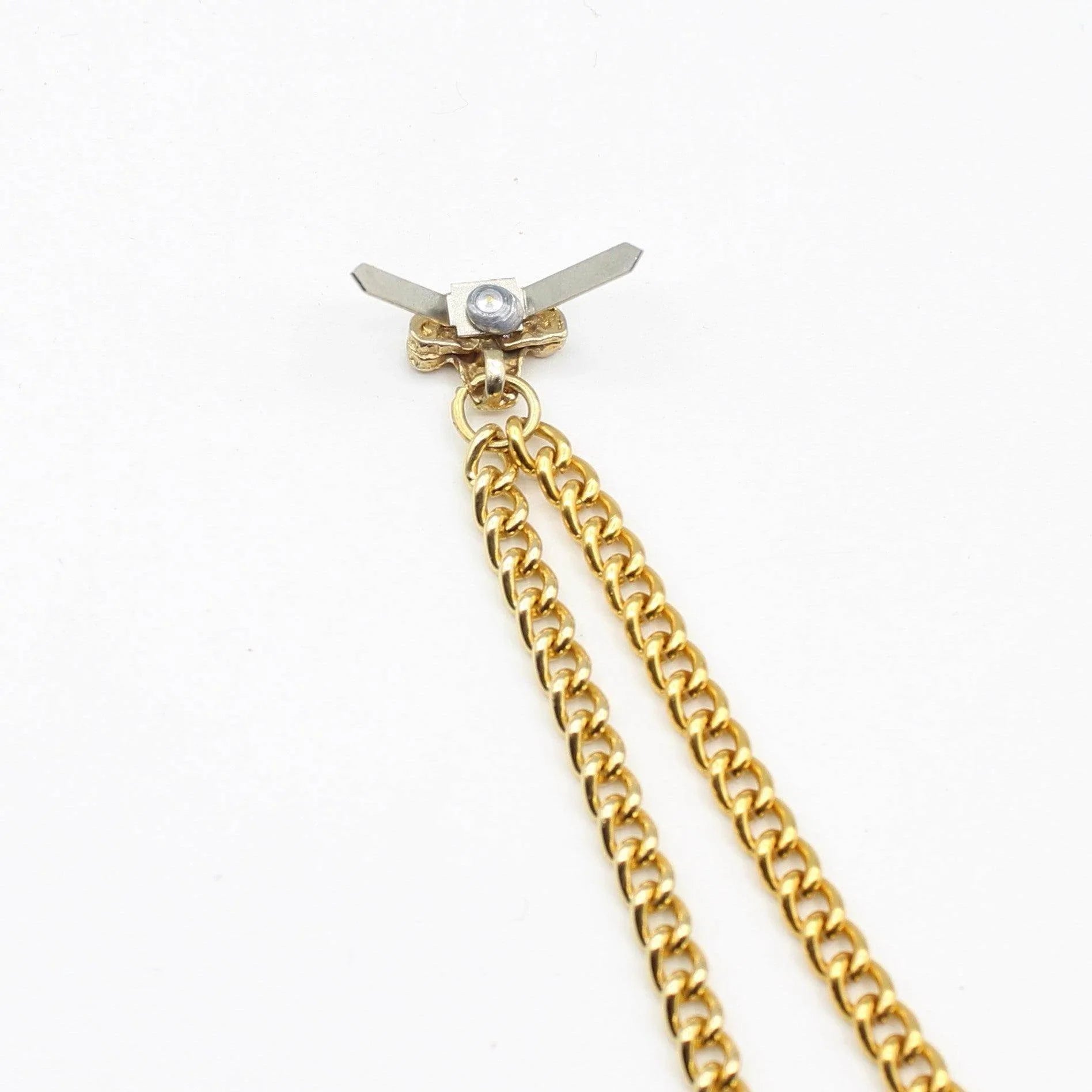 1 Golden Chains with Iris Flowers 10cm - ACCESSOIRES LEDUC BV