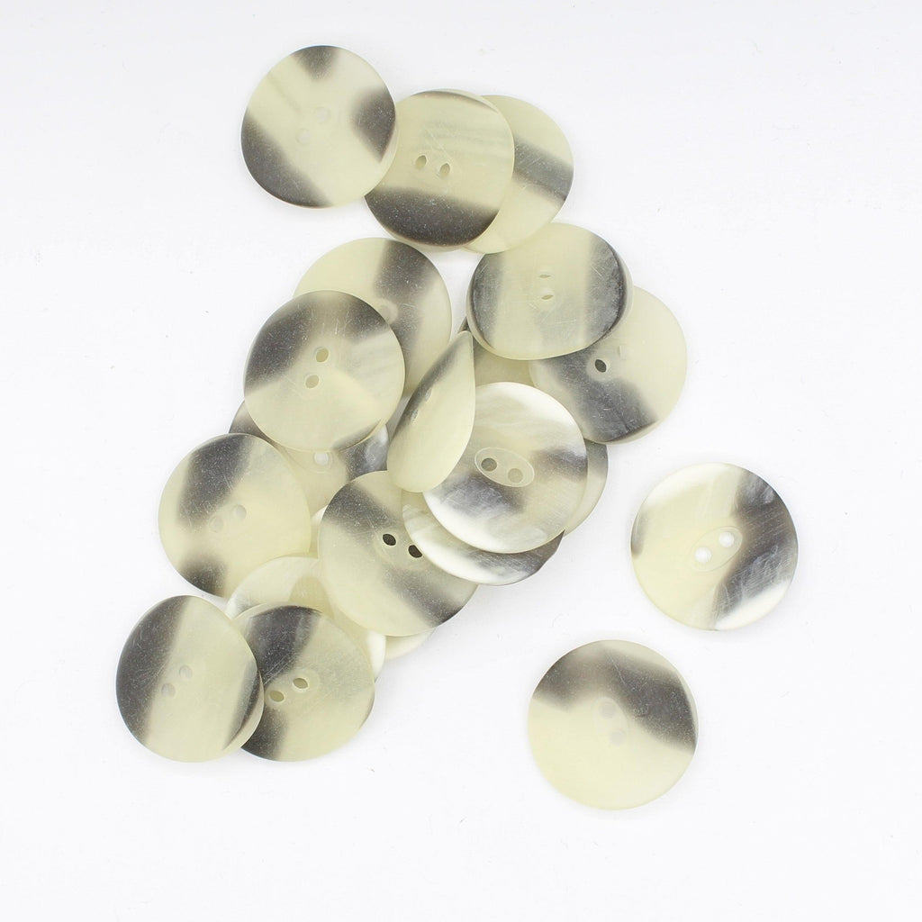 Polyester grijze steen "Pringles Shapped" knoop 2 gaten #KP24010 - ACCESSOIRES LEDUC