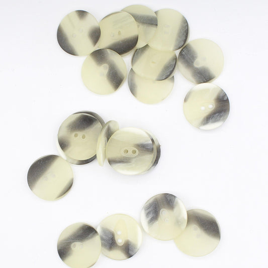 Polyester Grey Stone "Pringles Shapped" Button 2 holes  #KP24010 - ACCESSOIRES LEDUC