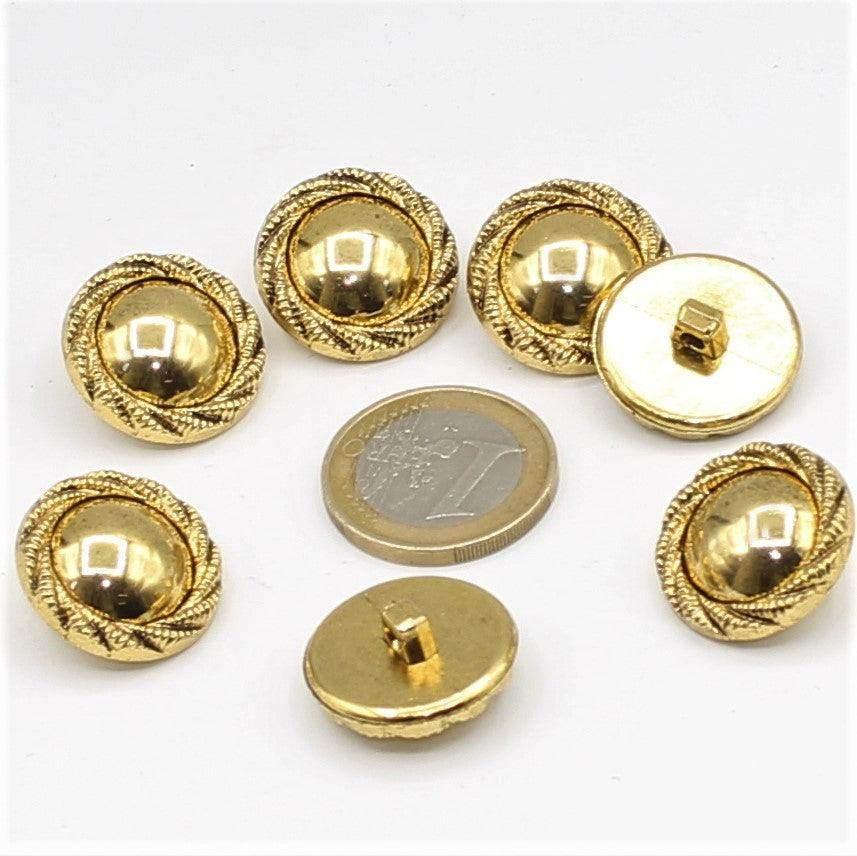 Gold Button with Spiral Circle 18 and 20mm - ACCESSOIRES LEDUC BV