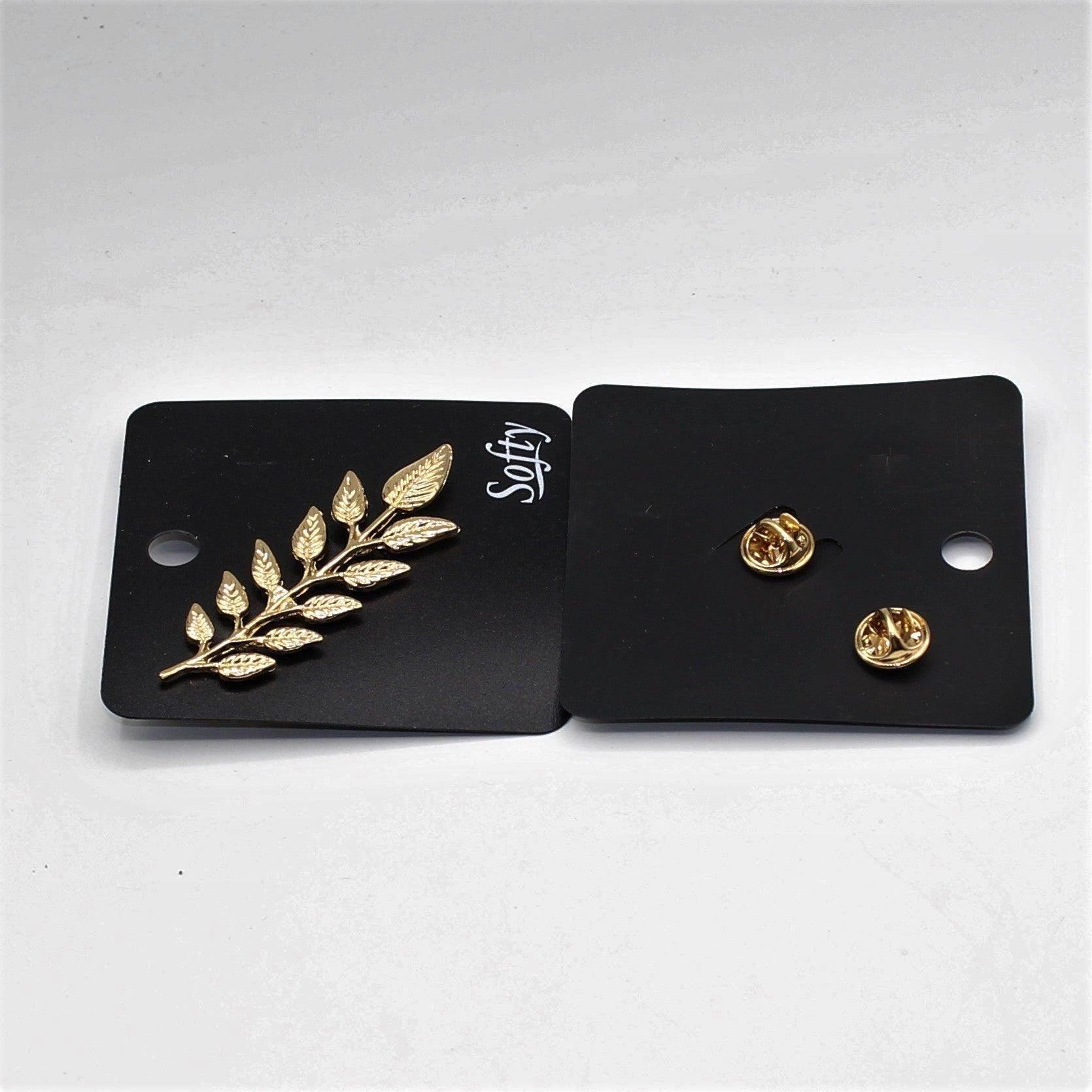 Silver or Gold Metalic Brooches (65 mm) with Pin - ACCESSOIRES LEDUC BV