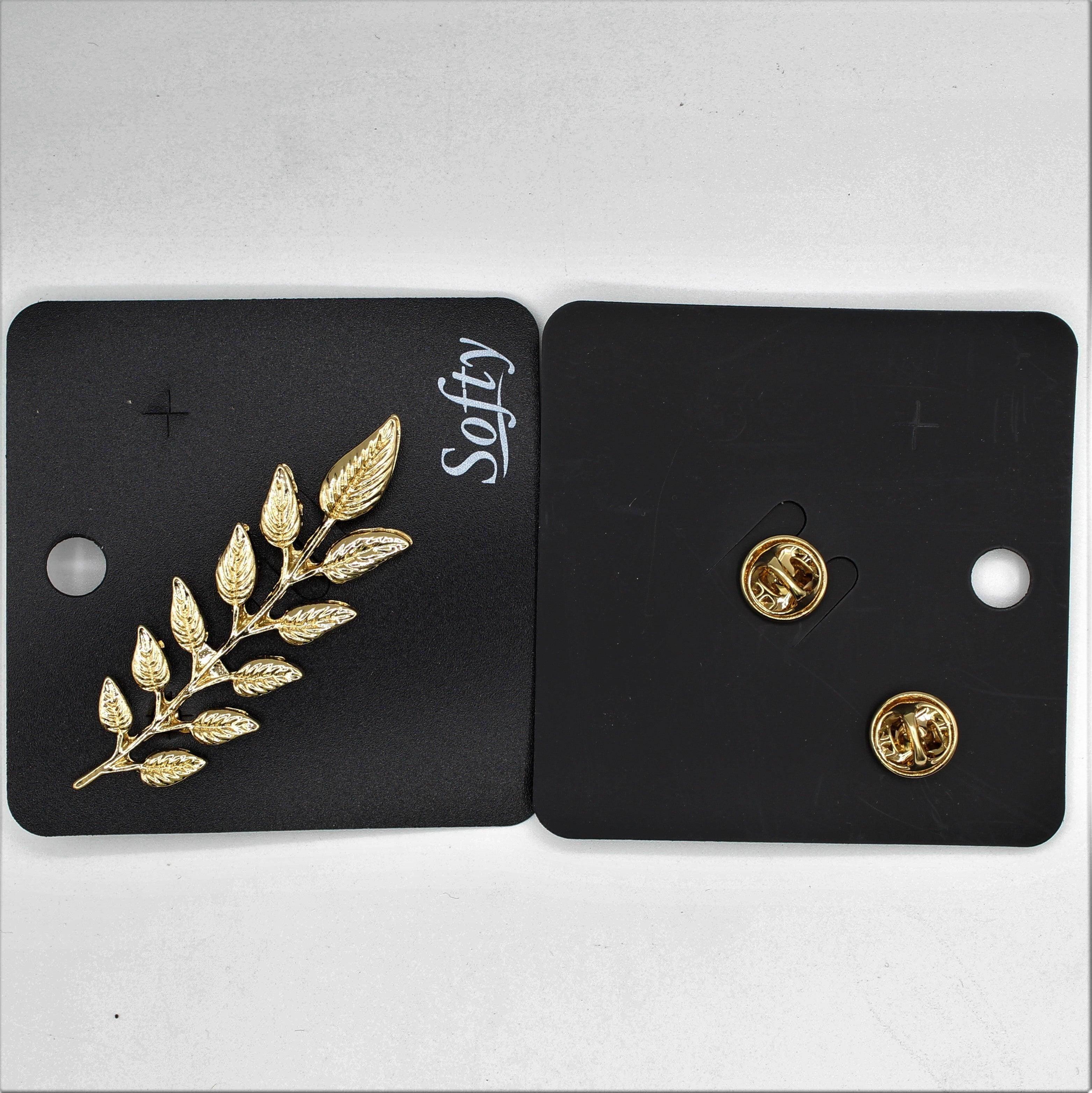 Silver or Gold Metalic Brooches (65 mm) with Pin - ACCESSOIRES LEDUC BV