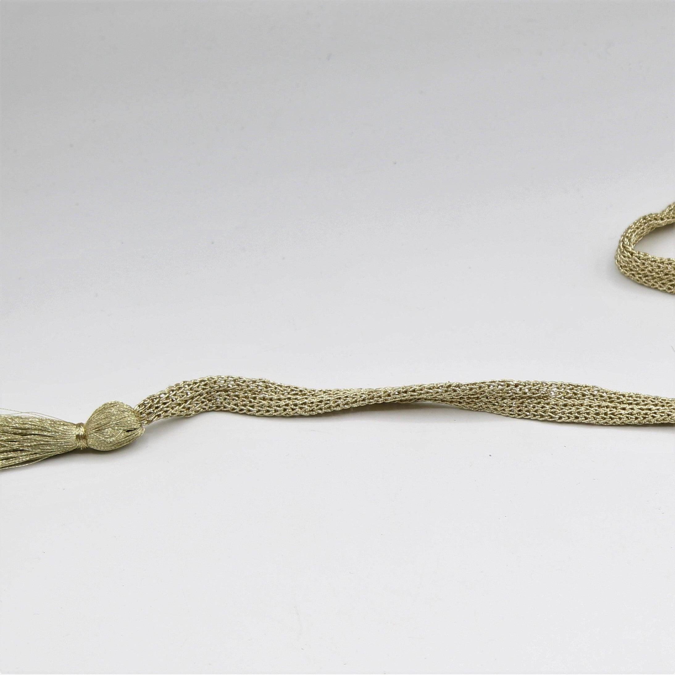 120cm Gold Cord with 2 Golden Tassels (7cm) - ACCESSOIRES LEDUC BV