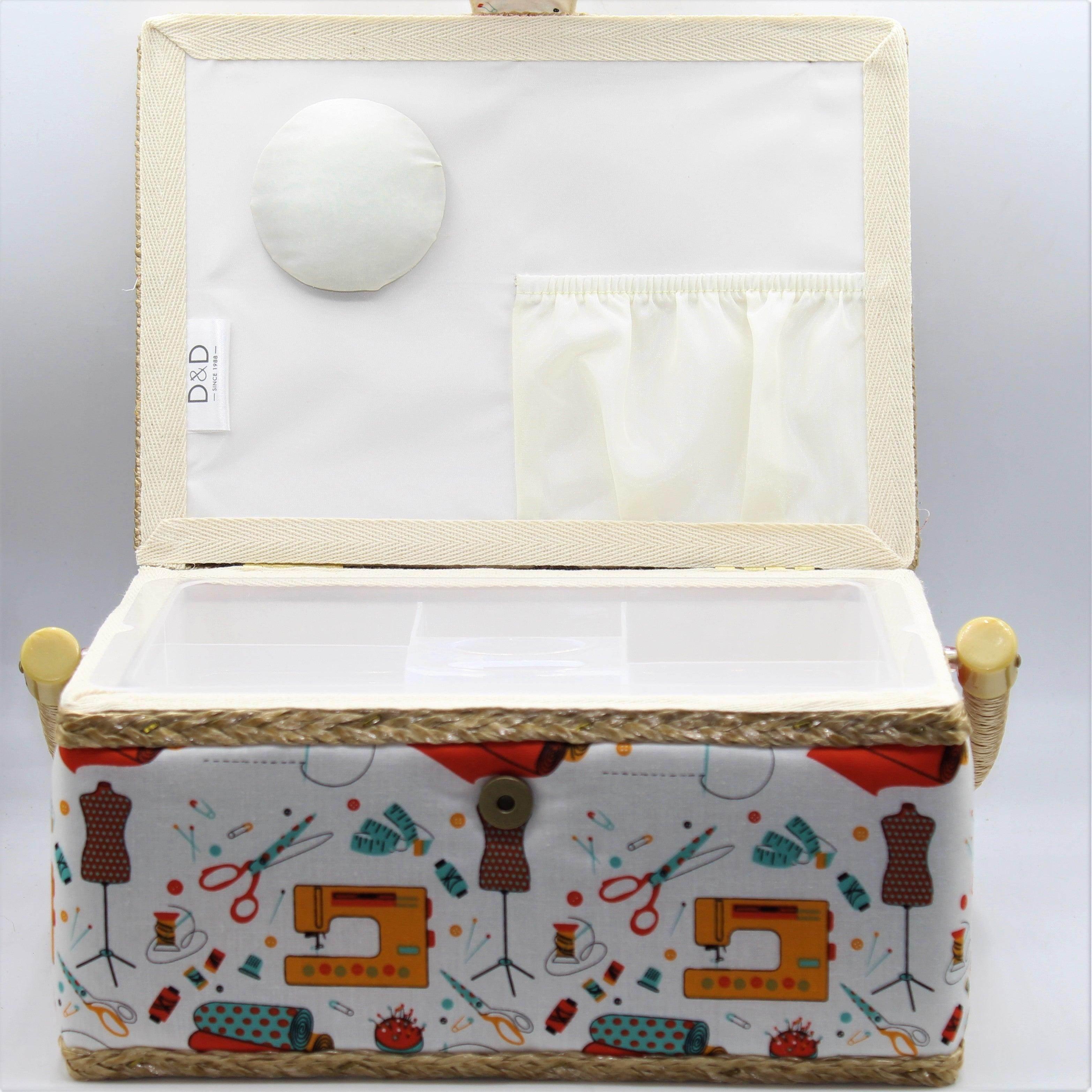 Sewing box with matching tape measure and cushion - ACCESSOIRES LEDUC BV