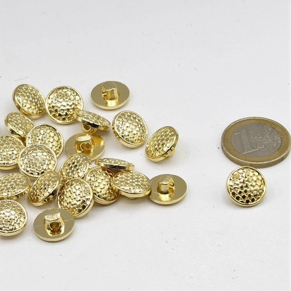 Golden hexagonal Shank Button - ACCESSOIRES LEDUC BV