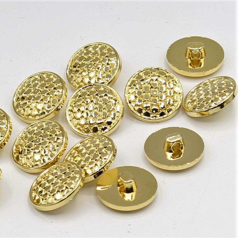 Golden hexagonal Shank Button - ACCESSOIRES LEDUC