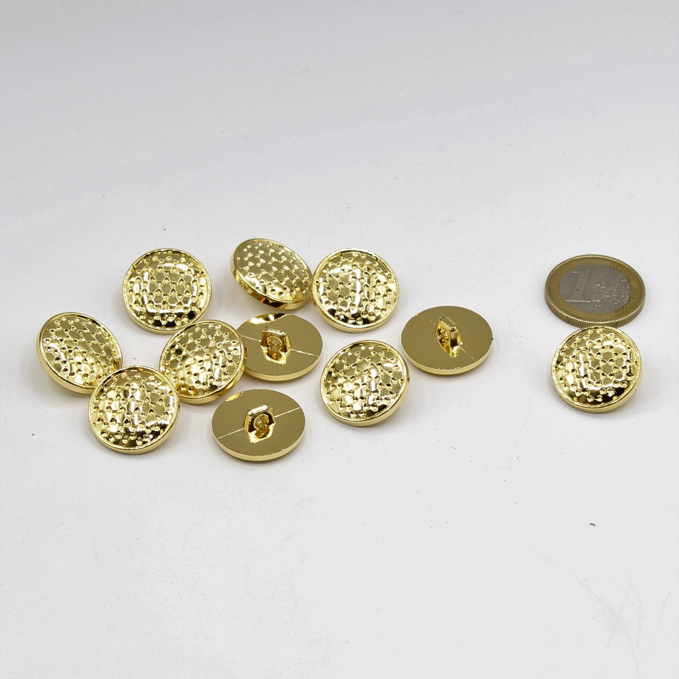 Golden hexagonal Shank Button - ACCESSOIRES LEDUC