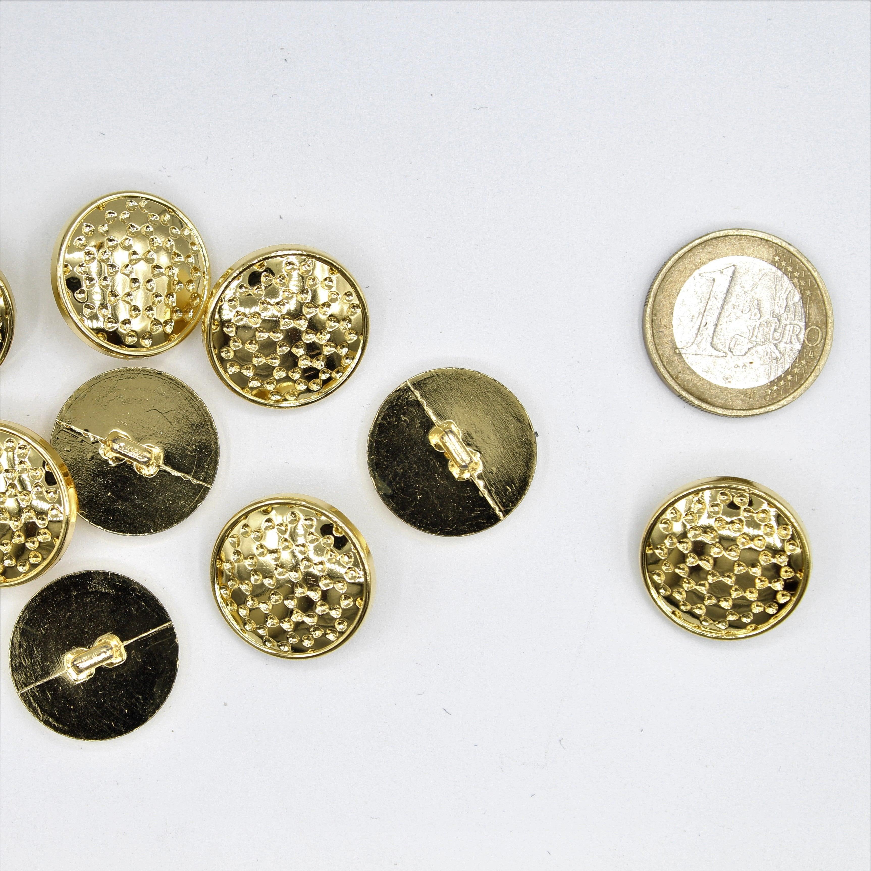 Golden hexagonal Shank Button - ACCESSOIRES LEDUC