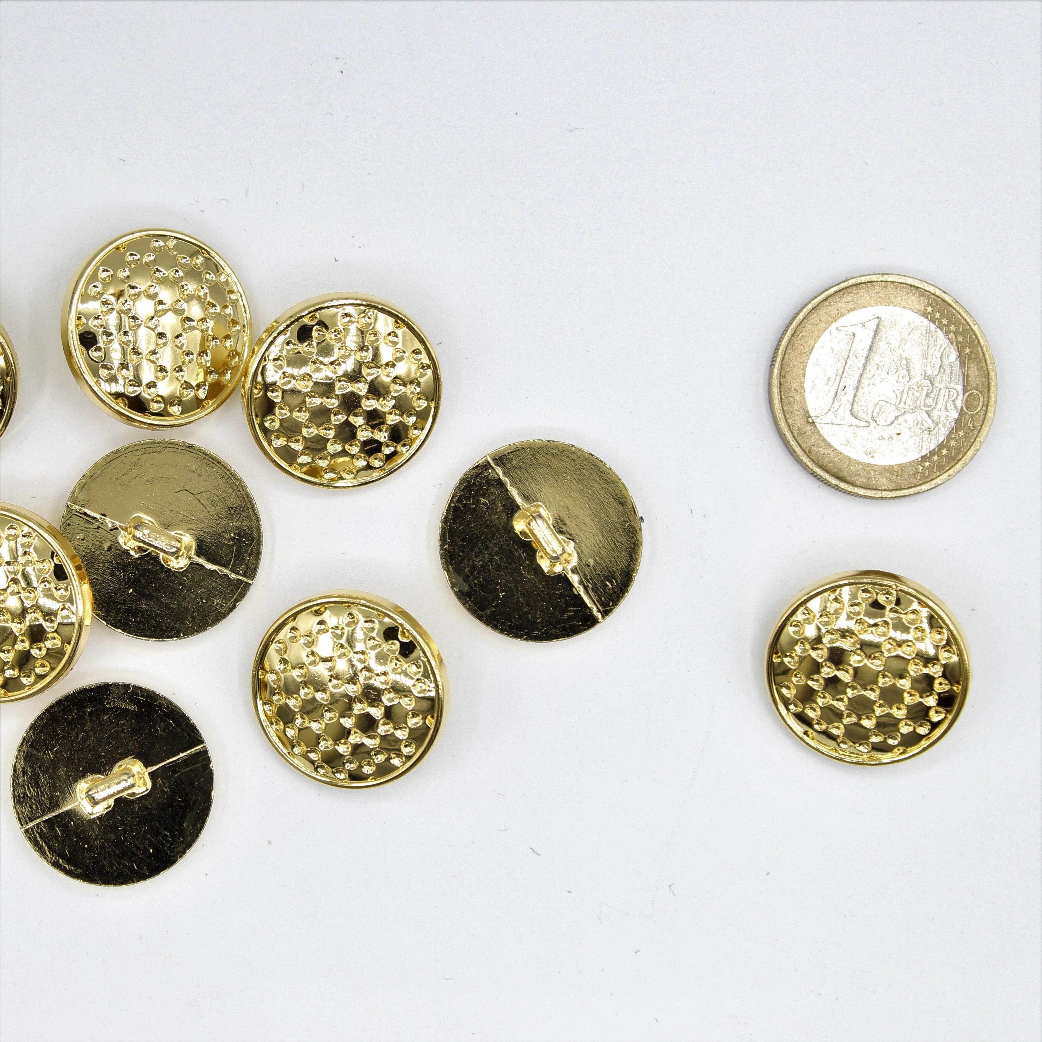 Golden hexagonal Shank Button - ACCESSOIRES LEDUC BV