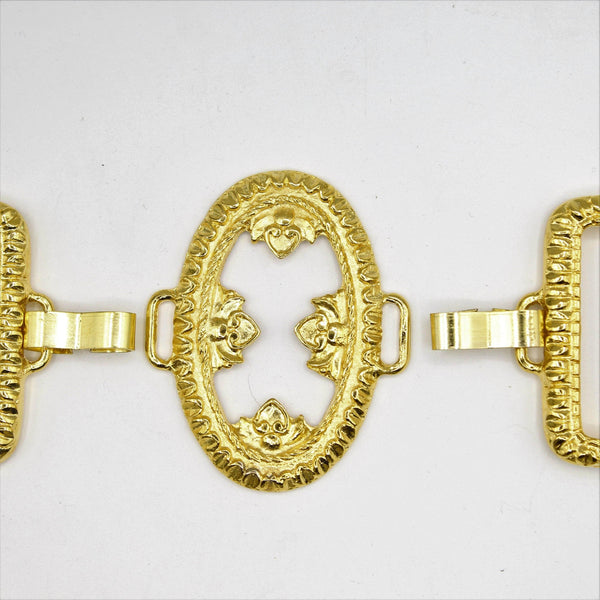Gold buckle in 2 parts with gold metal hook -12 cm - ACCESSOIRES LEDUC BV