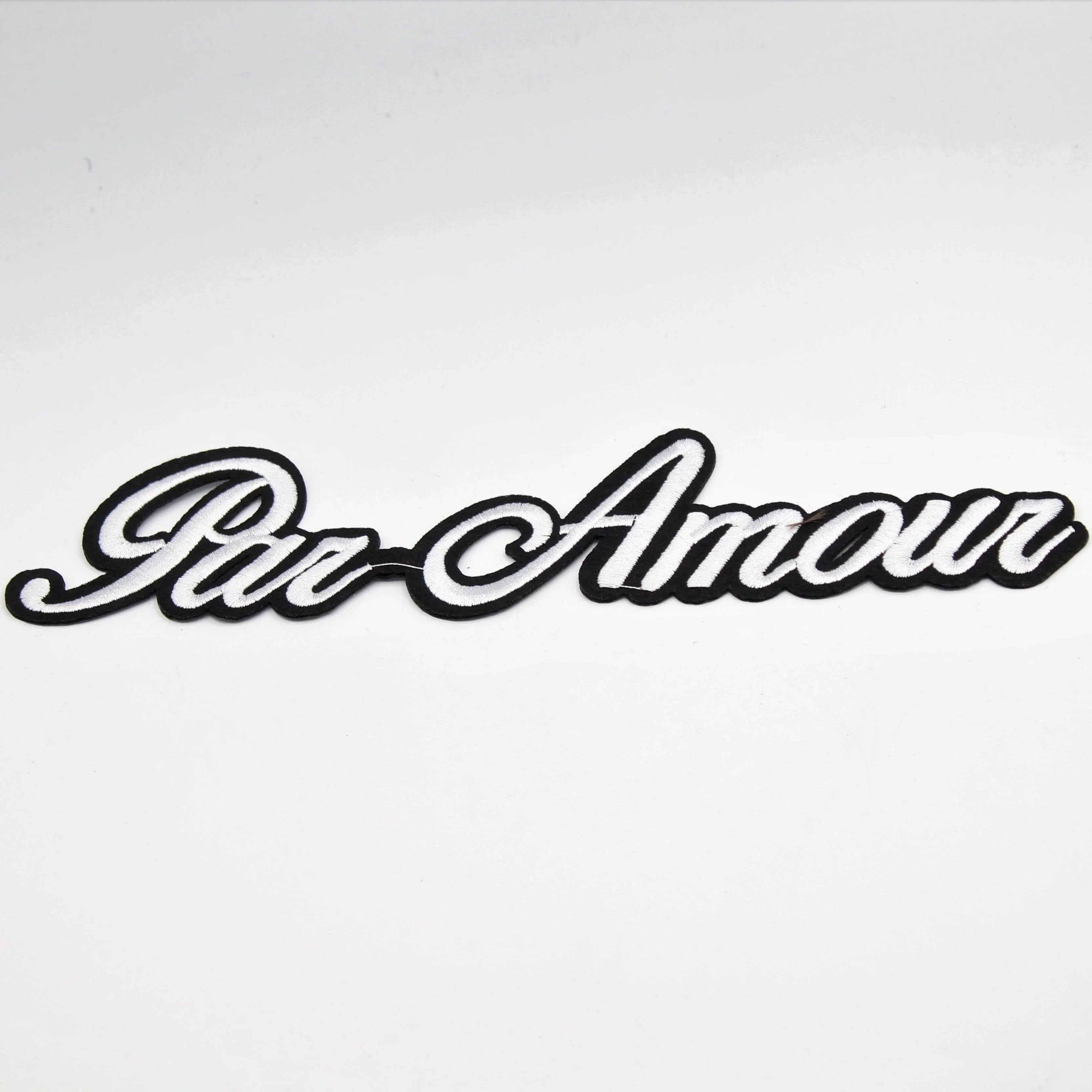 Black and White Iron-on Patch "PAR AMOUR AND  "L'AVEUGLE" - ACCESSOIRES LEDUC