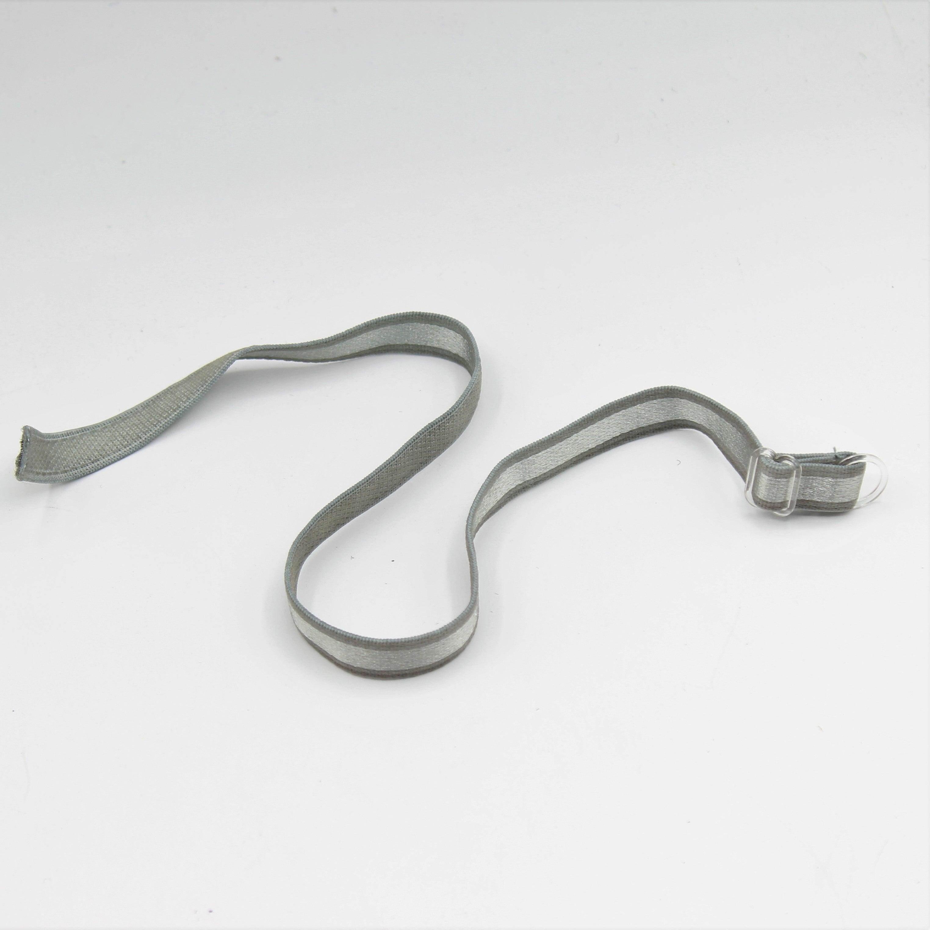 2 Pairs of Gray Non-Slip Adjustable Plastic Hook Bra Straps Elastic 38x1 cm - ACCESSOIRES LEDUC BV