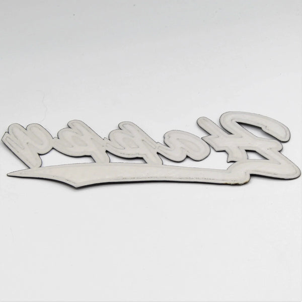 Black and White Shiny Patch "HAPPY" 17x6cm - ACCESSOIRES LEDUC