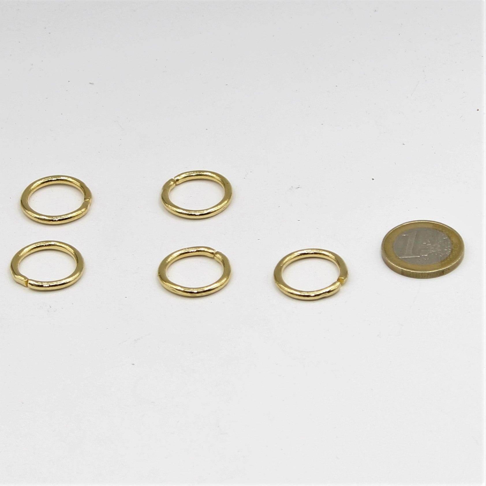Set of 20 Gold Rings 20mm - ACCESSOIRES LEDUC BV