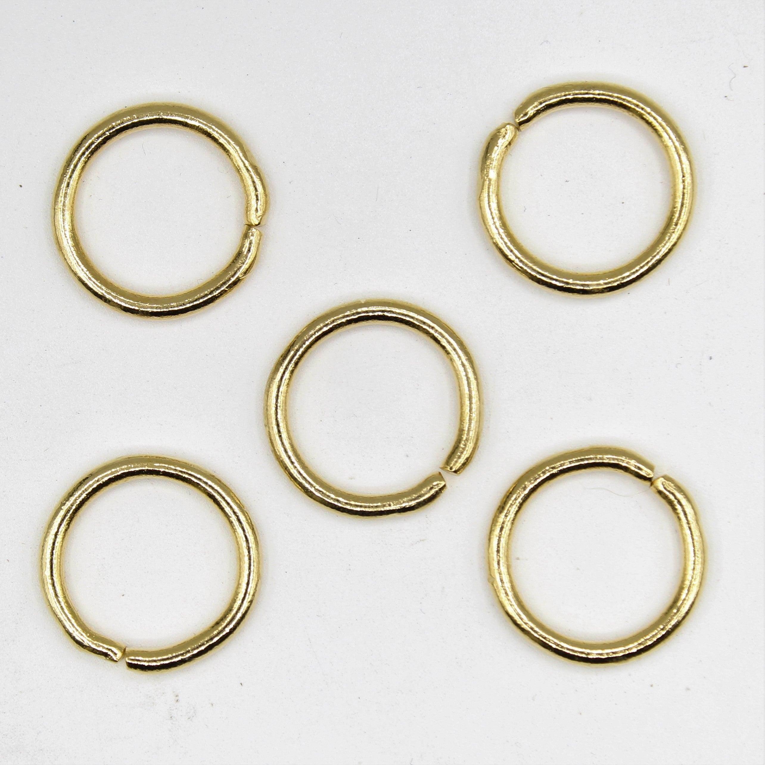 Set of 20 Gold Rings 20mm - ACCESSOIRES LEDUC BV