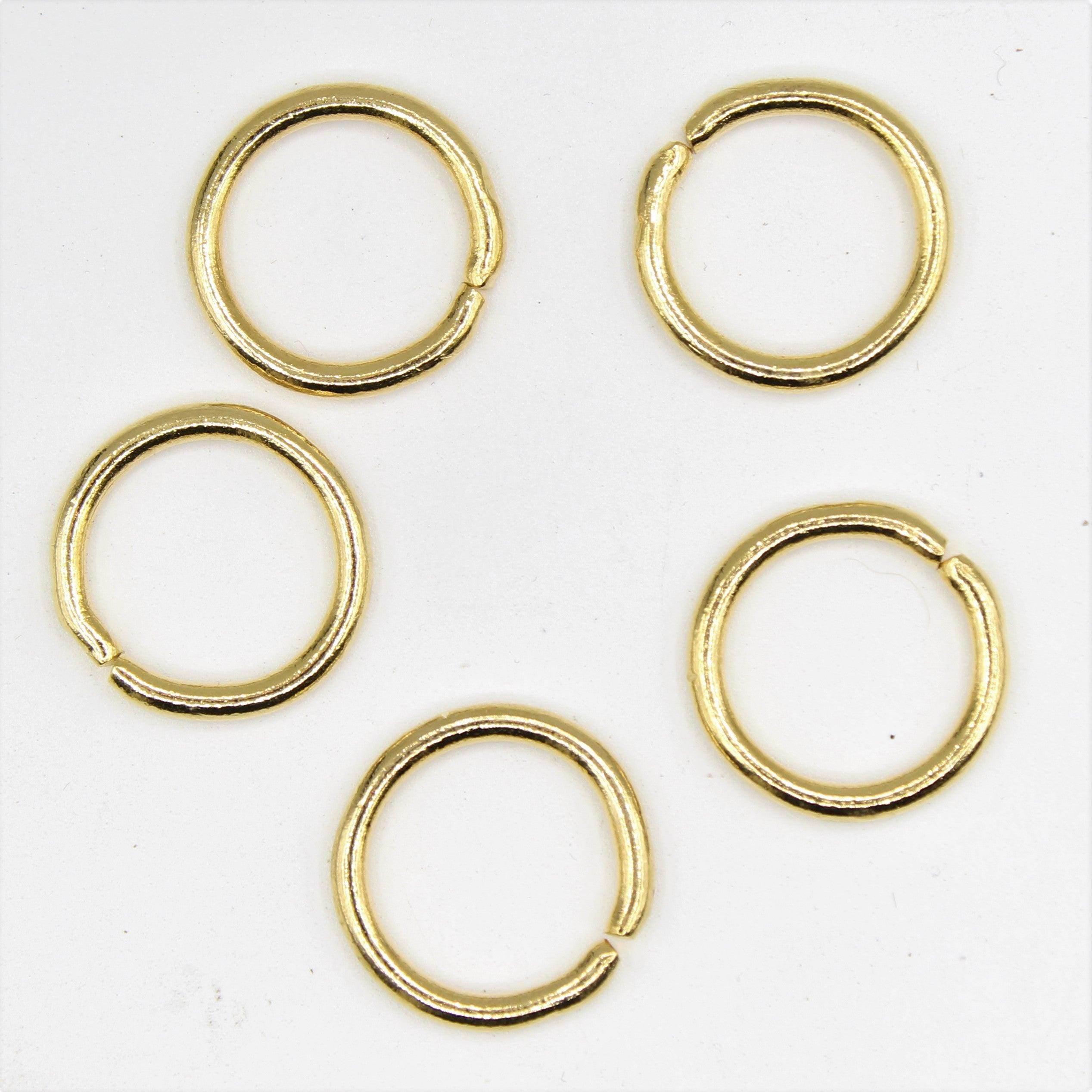 Set of 20 Gold Rings 20mm - ACCESSOIRES LEDUC BV
