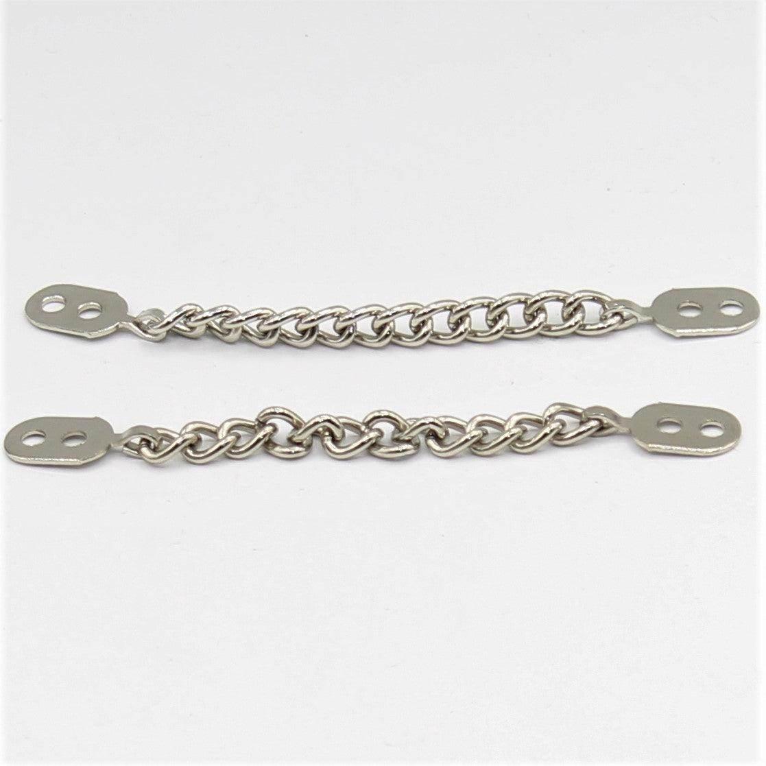 5 Small Decorative Silver Chain, Extension Chain or Decoration for Leather Goods, Bags, Coat chain- 9 cm - ACCESSOIRES LEDUC BV