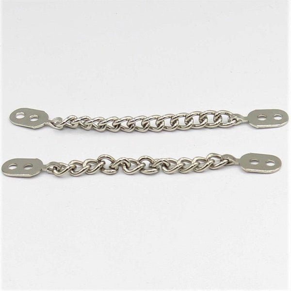 5 Small Decorative Silver Chain, Extension Chain or Decoration for Leather Goods, Bags, Coat chain- 9 cm - ACCESSOIRES LEDUC BV