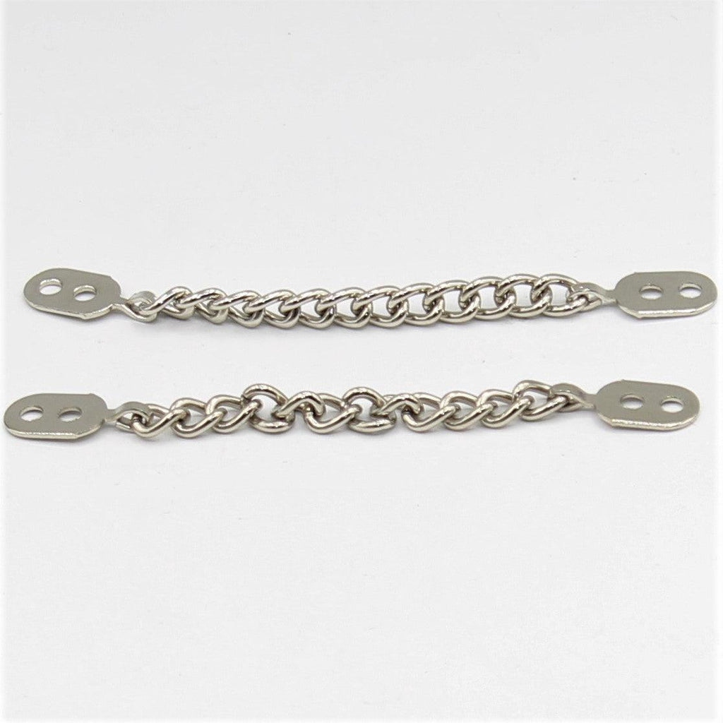 5 Small Decorative Silver Chain, Extension Chain or Decoration for Leather Goods, Bags, Coat chain- 9 cm- ACCESSOIRES LEDUC
