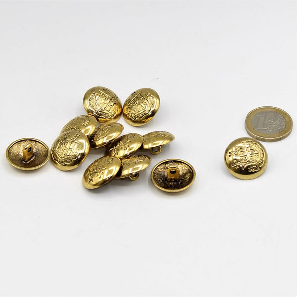 Goldener Ösenknopf mit christlichem Muster 11mm - ACCESSOIRES LEDUC