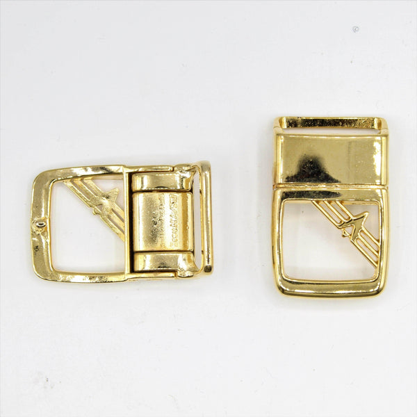 Set of 2 Gold Belt Buckles 5x3cm - ACCESSOIRES LEDUC BV