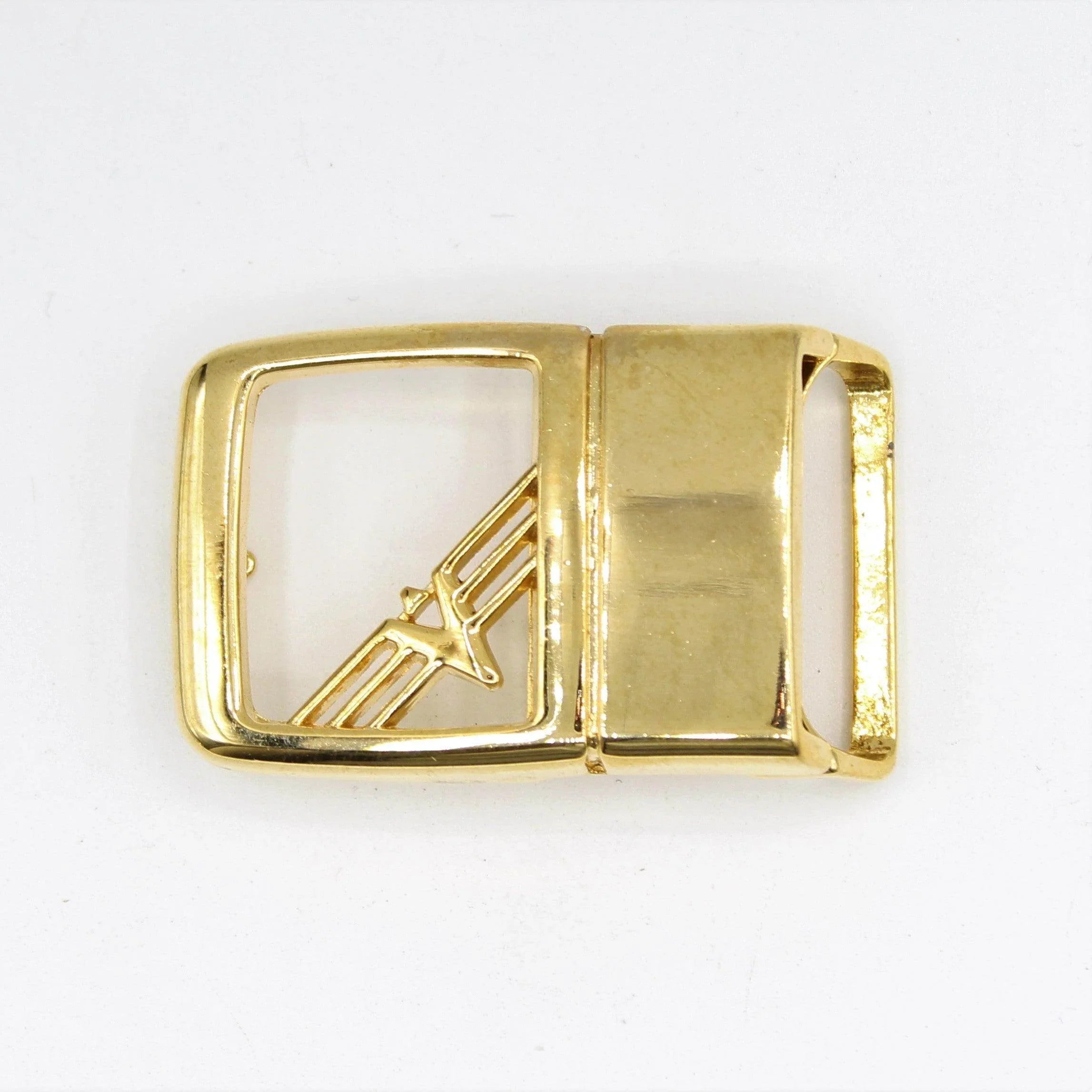 Set of 2 Gold Belt Buckles 5x3cm - ACCESSOIRES LEDUC BV