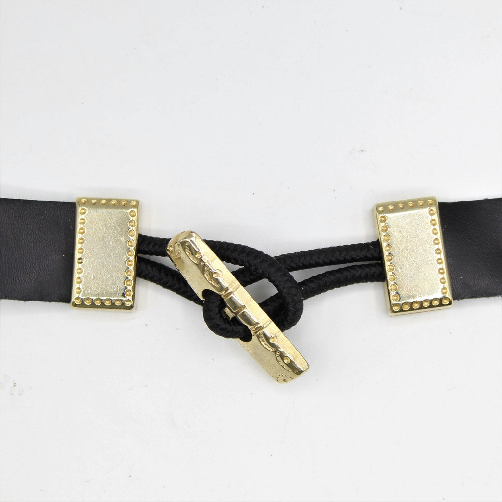 Beige & Black Monogram Elastic Belt In Ecru & Black