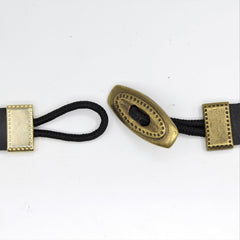 Leather and Gold Bag Buckle Fastener 13cm - ACCESSOIRES LEDUC