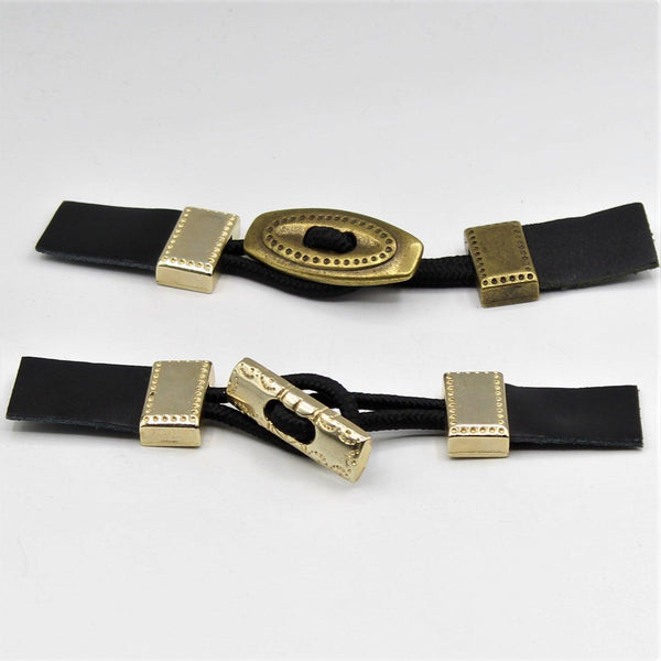 Leather and Gold Bag Buckle Fastener 13cm