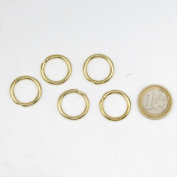 Set of 20 Gold Rings 20mm - ACCESSOIRES LEDUC BV