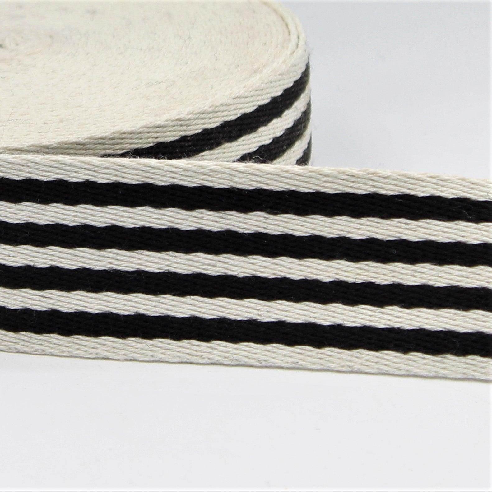 5 meters Multi - Striped Webbing 40mm #RUB1912 - ACCESSOIRES LEDUC BV