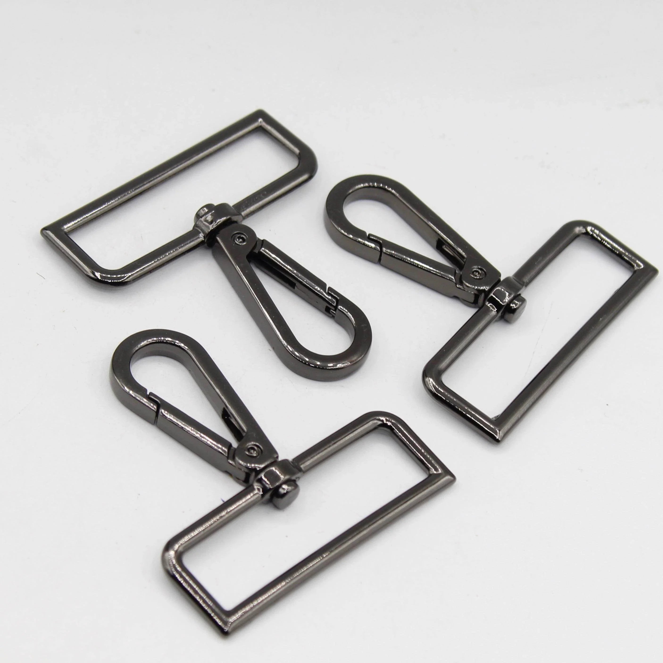 3 Buckles / Lobsters / D-Rings 30 / 40 or 50mm - Gold Silver Oldbrass Mat Black or Gunmetal - ACCESSOIRES LEDUC BV