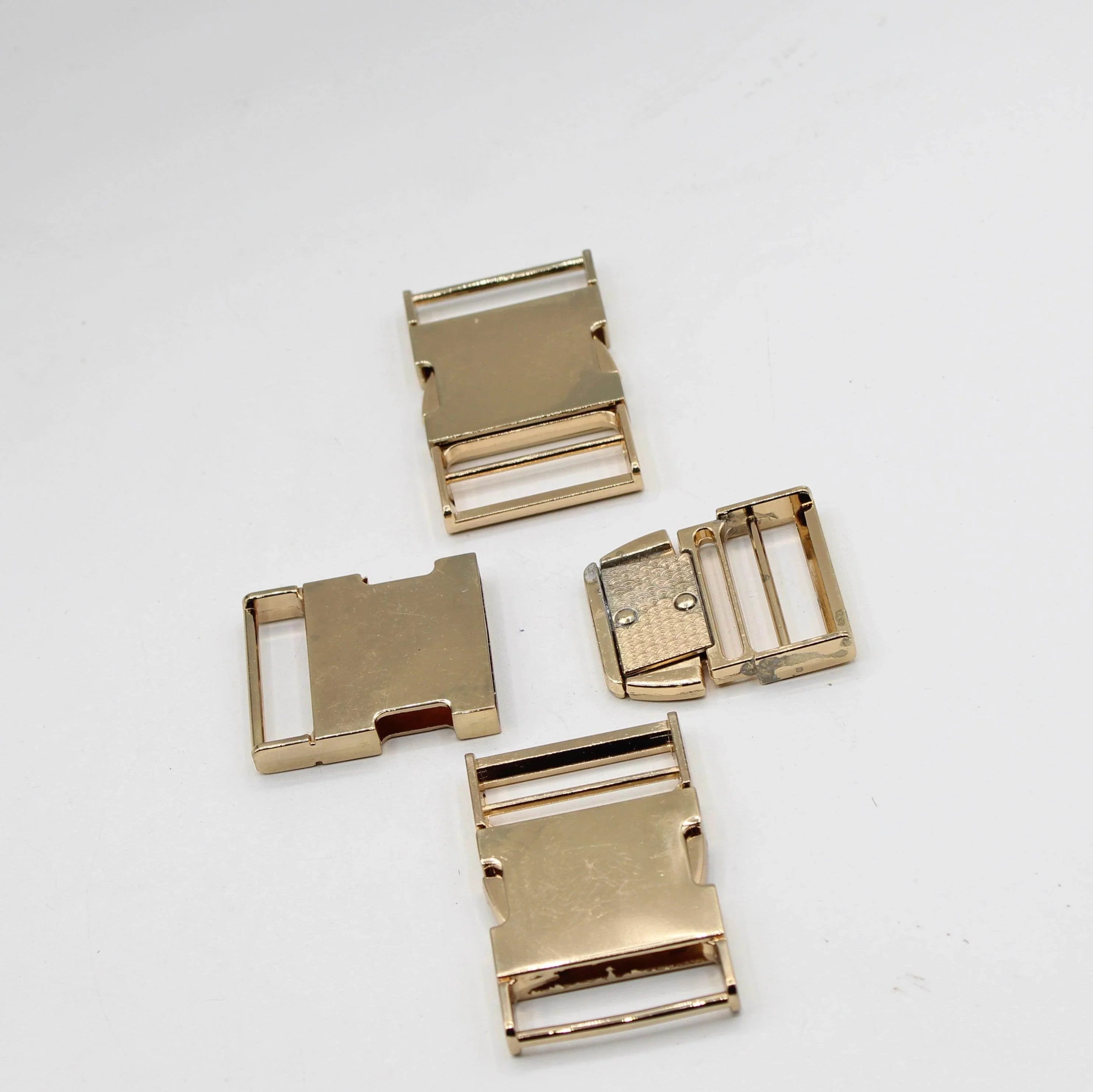 3 Metal Clips Buckle In Gold / Silver - 40 / 30mm #ACC4002 - ACCESSOIRES LEDUC BV