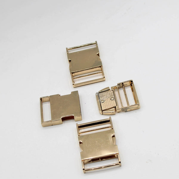 3 Metal Clips Buckle In Gold / Silver - 40 / 30mm #ACC4002 - ACCESSOIRES LEDUC BV