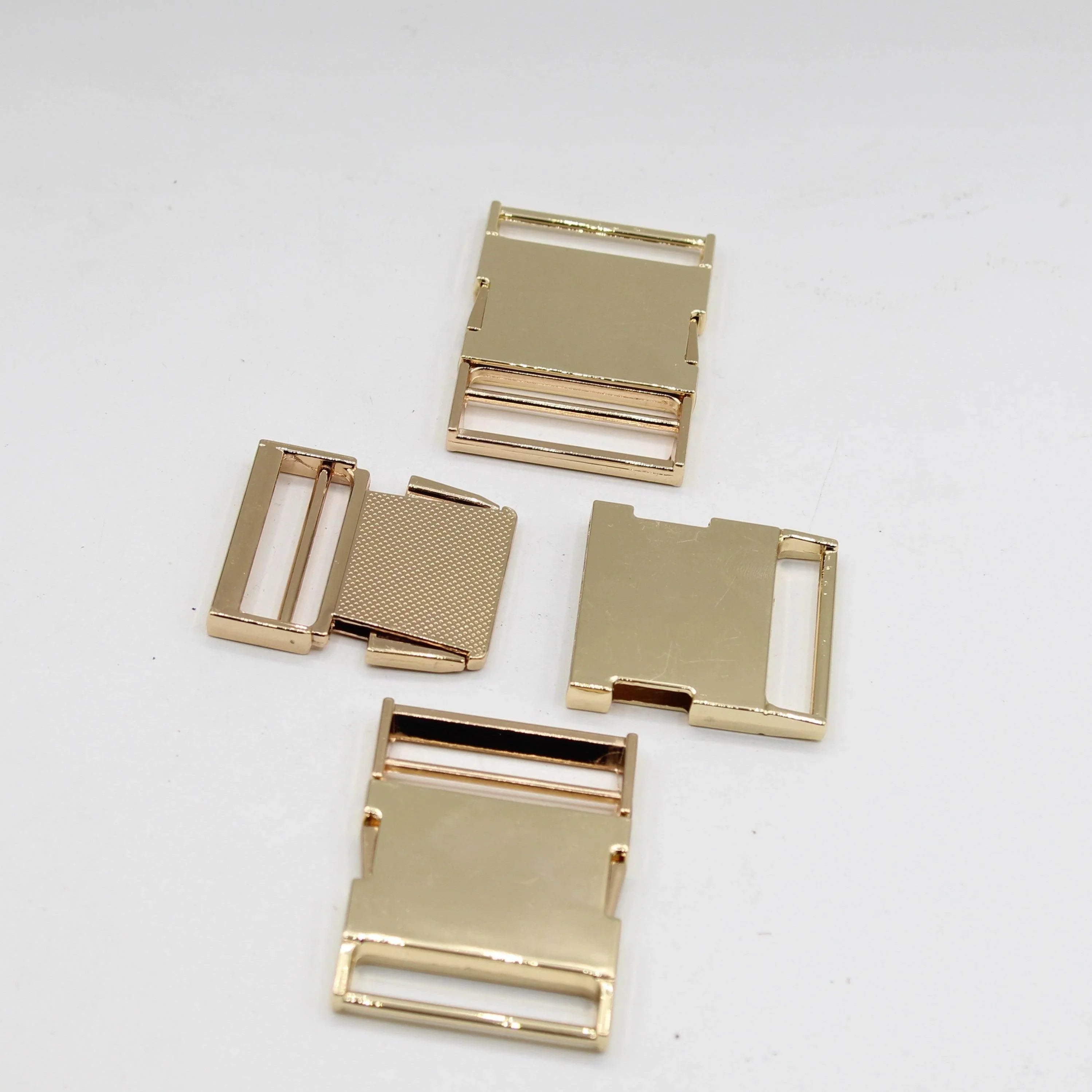 3 Metal Clips Buckle In Gold / Silver - 40 / 30mm #ACC4002 - ACCESSOIRES LEDUC BV