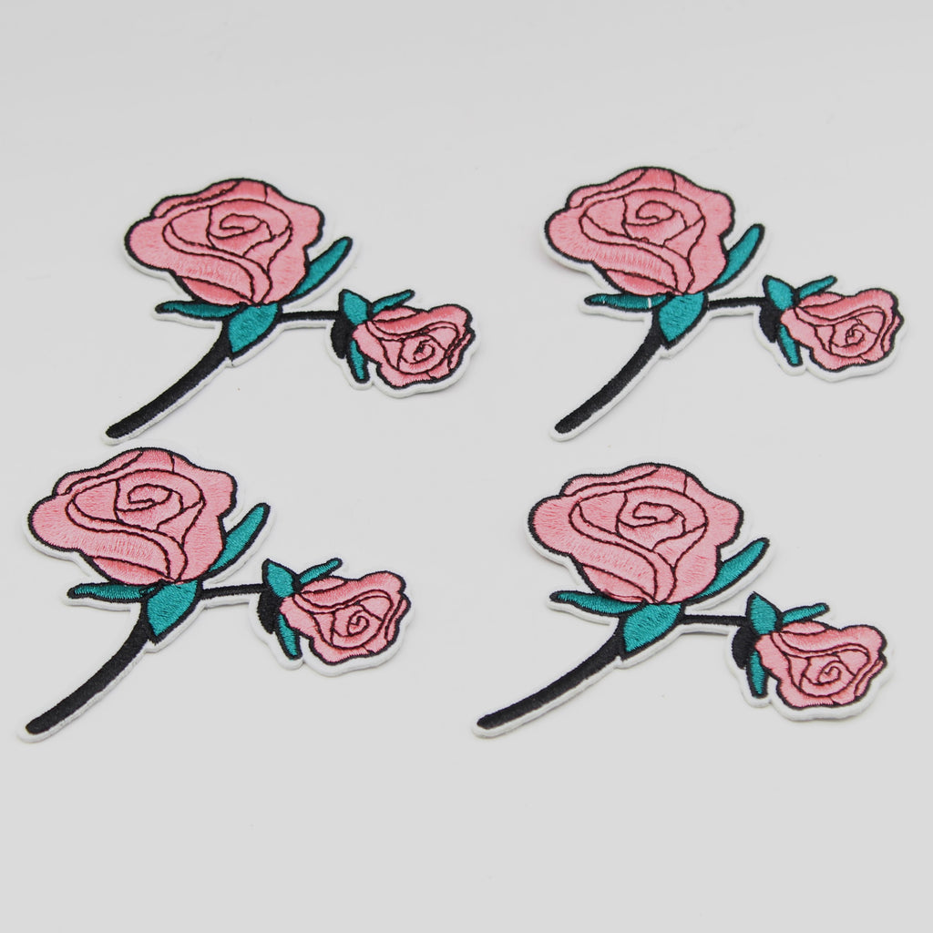 Parche termoadhesivo flor rosa, personalizar ropa y complementos 8cm#APP1220