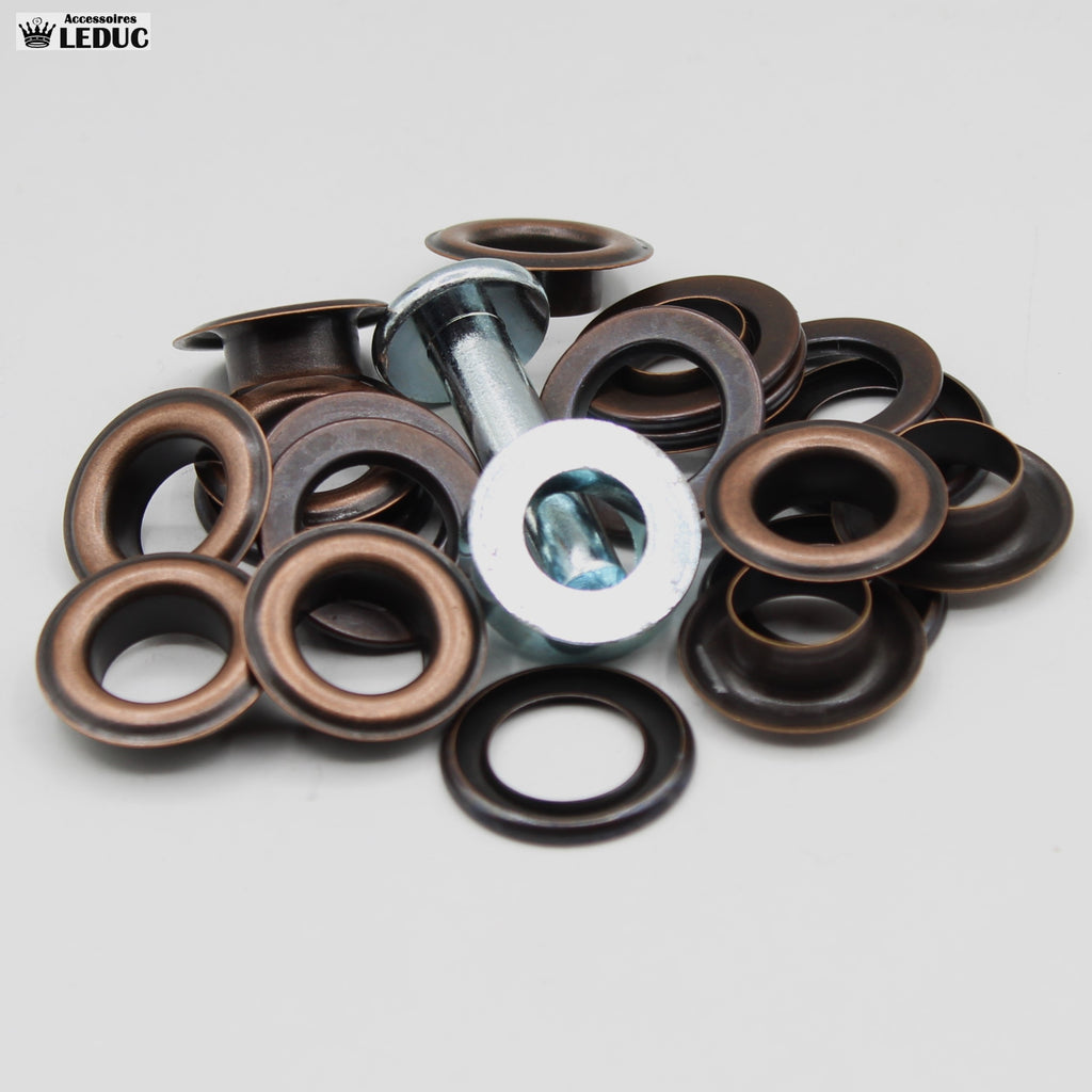 Eyelets Gold , Silver, Bronze, Gunmetal and Rust with Tool
