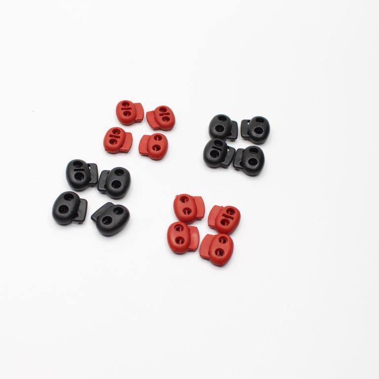 16 Cord Stoppers Black or Red 17 or 18mm - ACCESSOIRES LEDUC