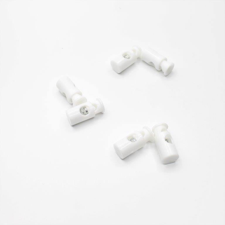 6 White Cord Stoppers 28mm - ACCESSOIRES LEDUC