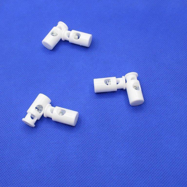 6 White Cord Stoppers 28mm - ACCESSOIRES LEDUC