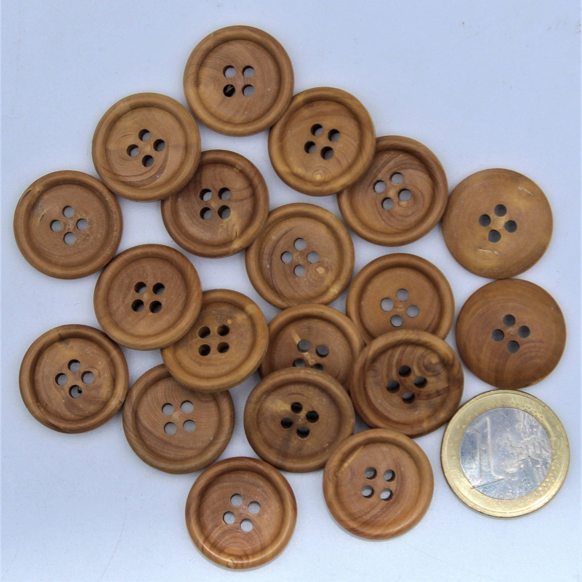 Warm Wooden Button 4 holes #KB44001 - ACCESSOIRES LEDUC BV