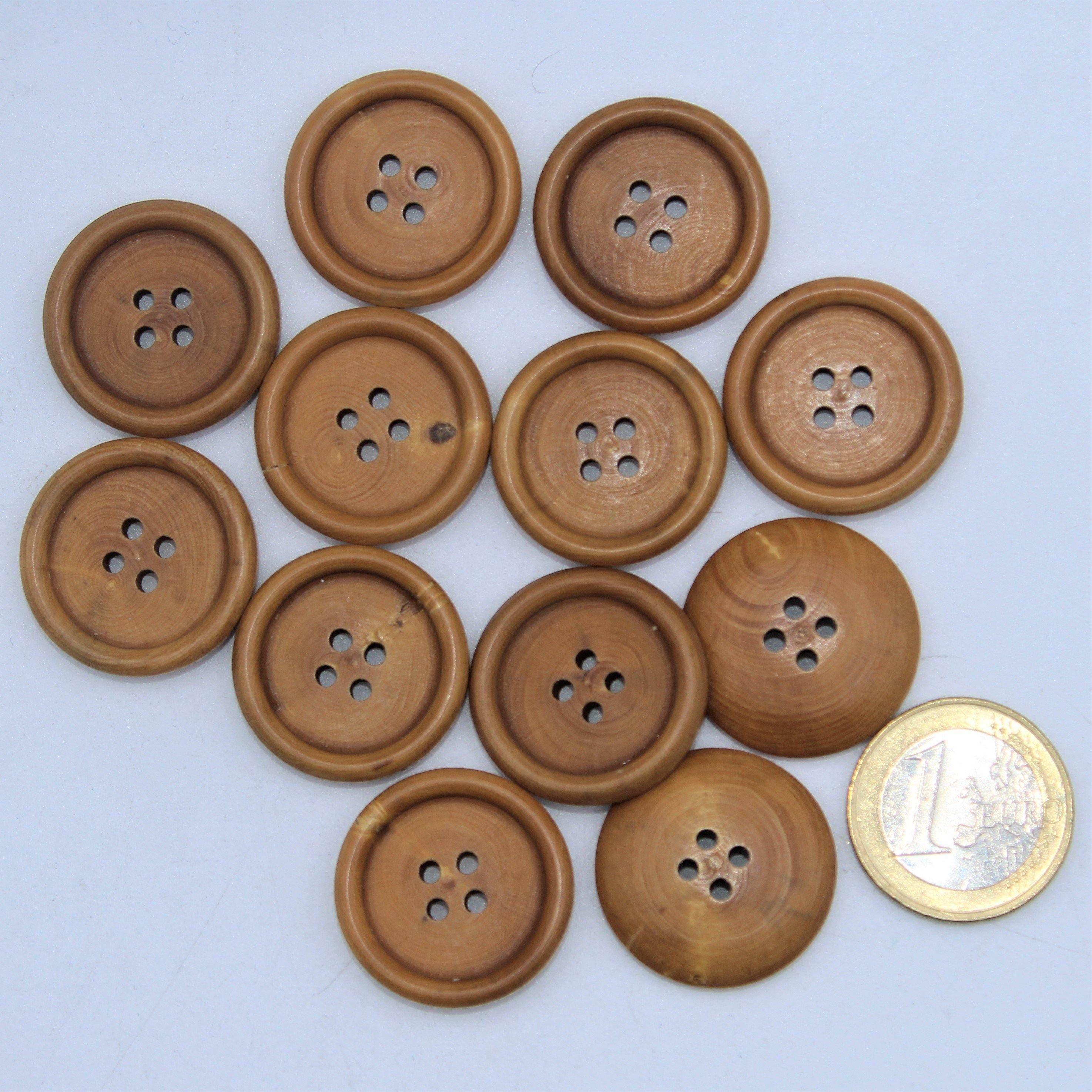 Warm Wooden Button 4 holes #KB44001 - ACCESSOIRES LEDUC BV