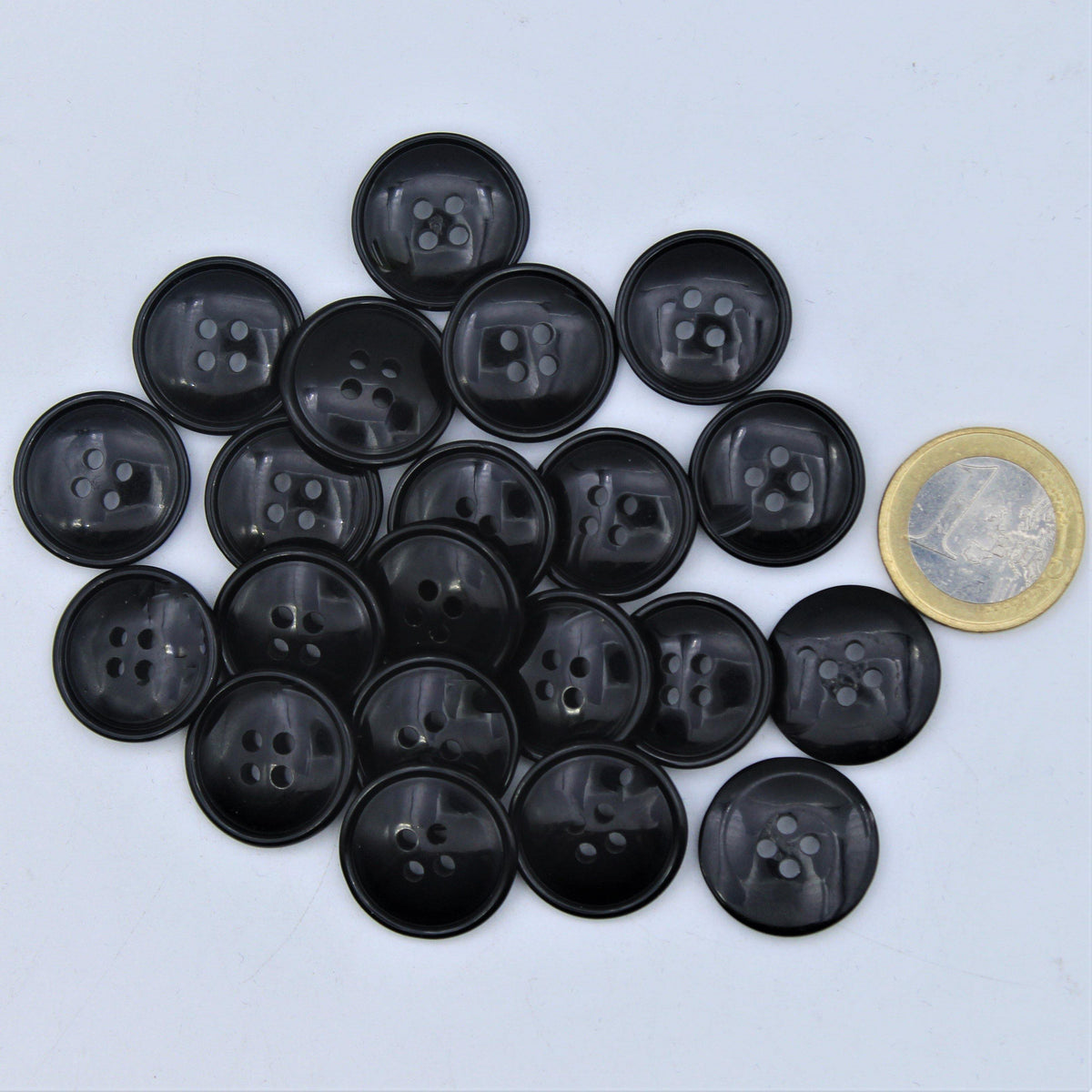 Galalith Classic Black Blazer Button#KG44008 - ACCESSOIRES LEDUC