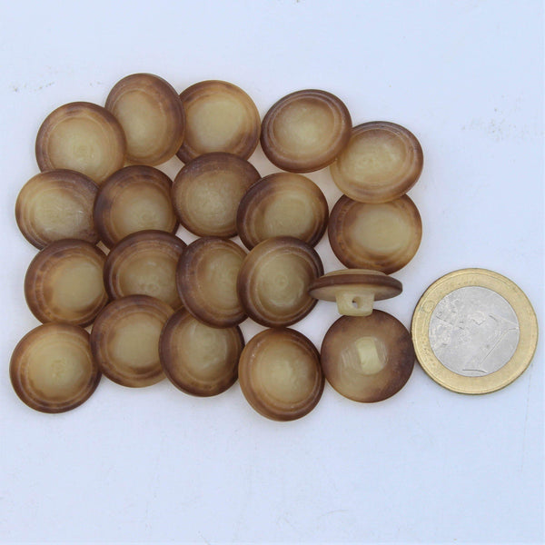 Galalith Coffee Milk Shank Button #KGQ4003 - ACCESSOIRES LEDUC BV