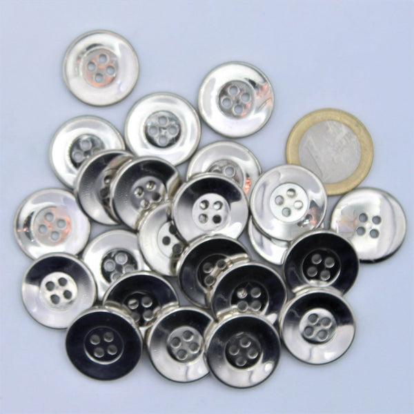 Classic Metal 4 Holes Button #KM44003 - ACCESSOIRES LEDUC BV